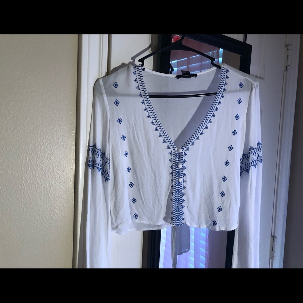 Forever 21 long sleeve crop top
